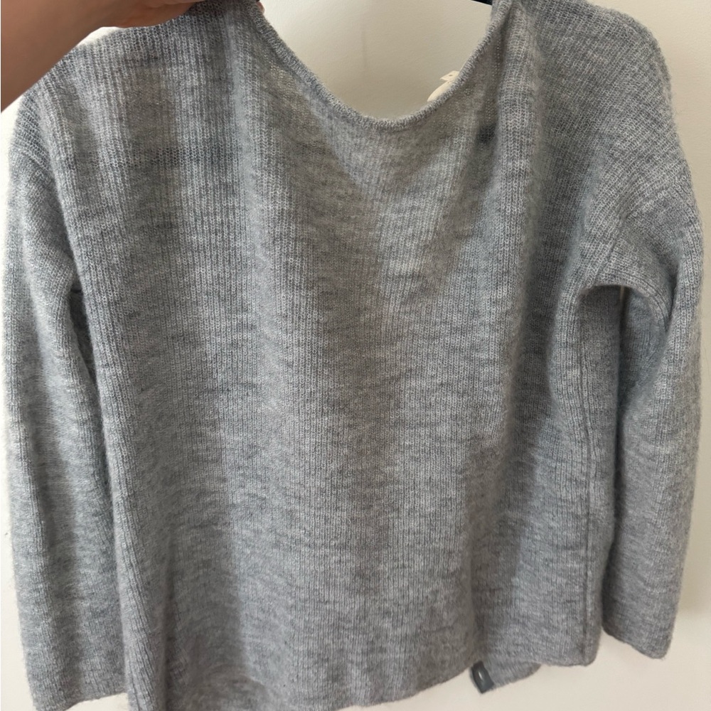 Sezane Light Gray Women's Cardigan Gaspard - Picture 2 of 4